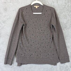 Michael Kors Sweater Womens Small Italian Yarn Grommet Eyelet Pullover Knit VTG